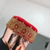 A Red and gold embroidery African traditional hat