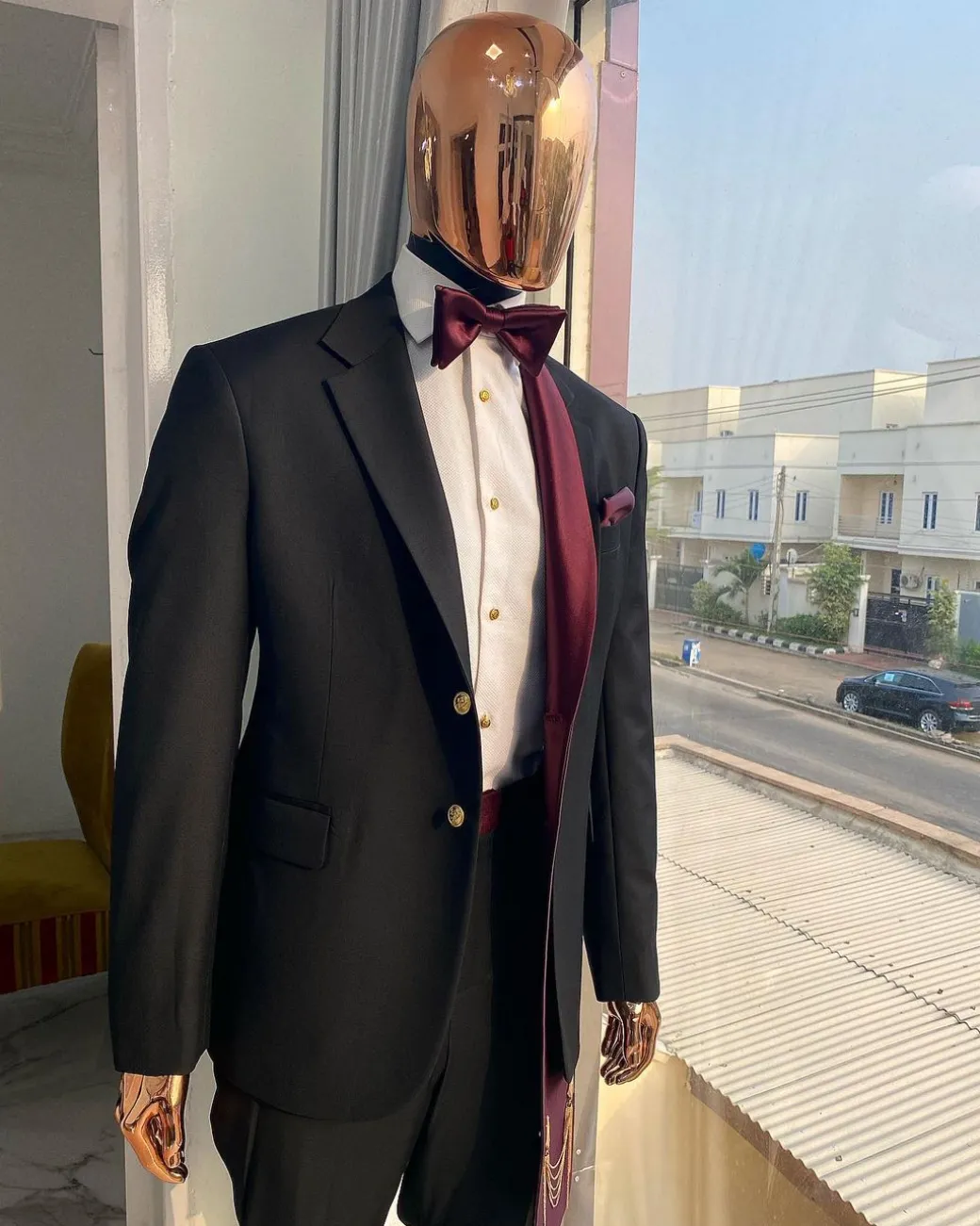 A Reloaded “falz” 3 lapel (shawl andnotch) tuxedo suit