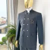 A Reloaded Grey Pin Stripe “French” double breasted safari suit
