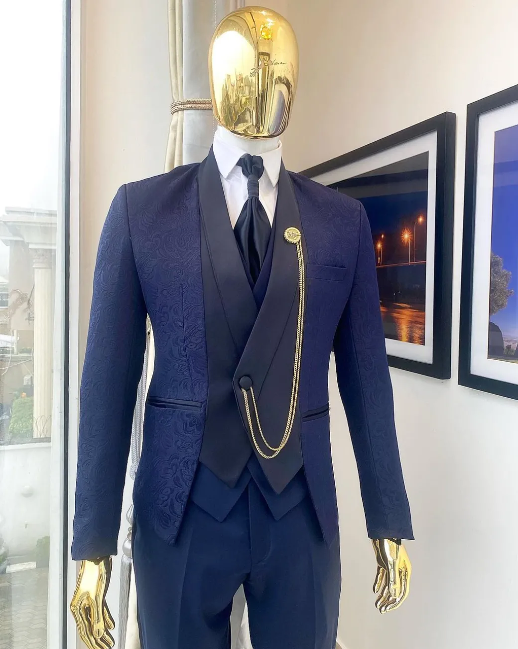A Reloaded Midnight Blue “Lugard” suit from our Equilibrium ss21 collection