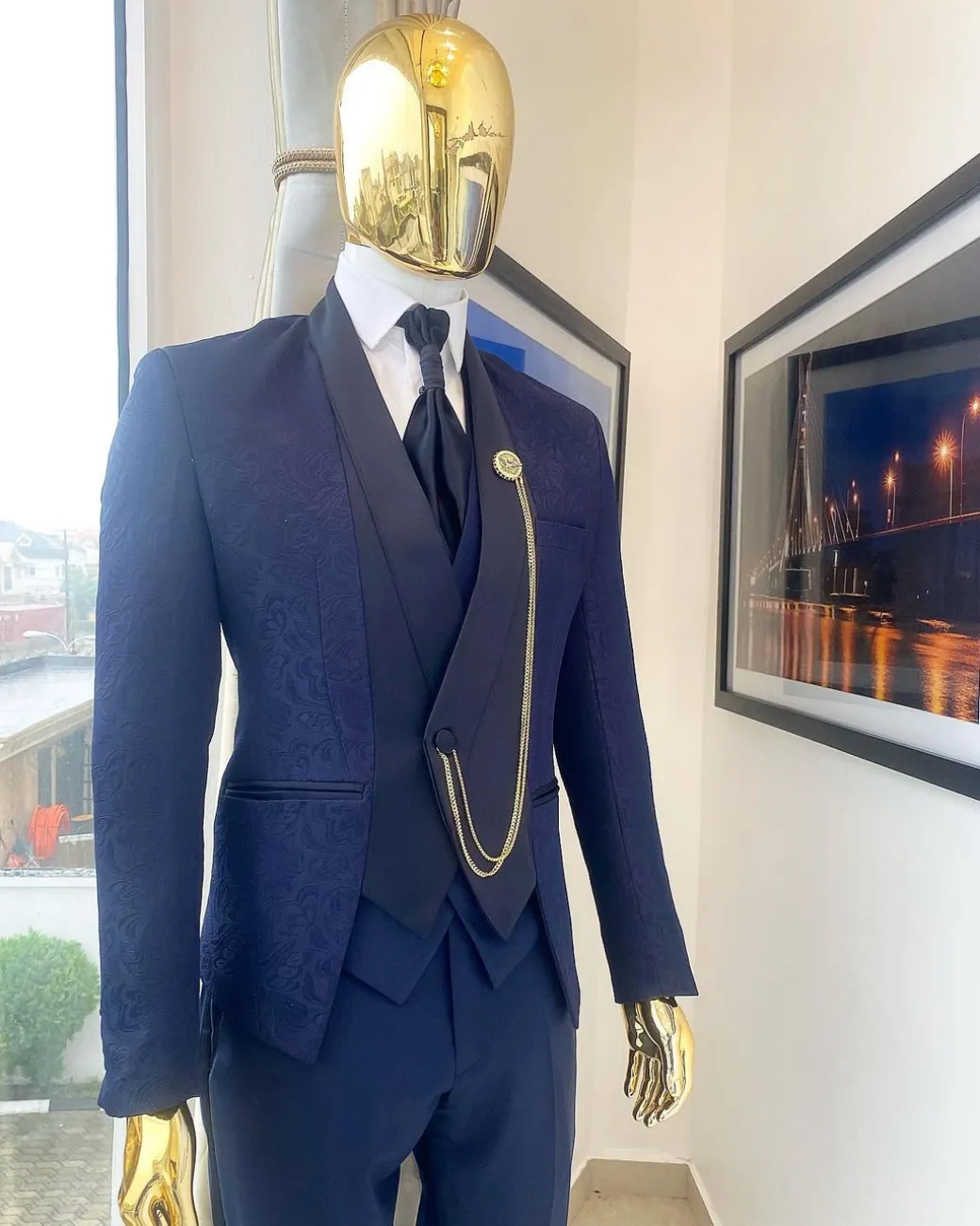 A Reloaded Midnight Blue “Lugard” suit from our Equilibrium ss21 collection