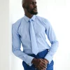 A Skye Blue Checkered Shirt