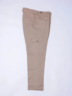 A tortilla brown, polished chinos contrast combat pant Trouser.