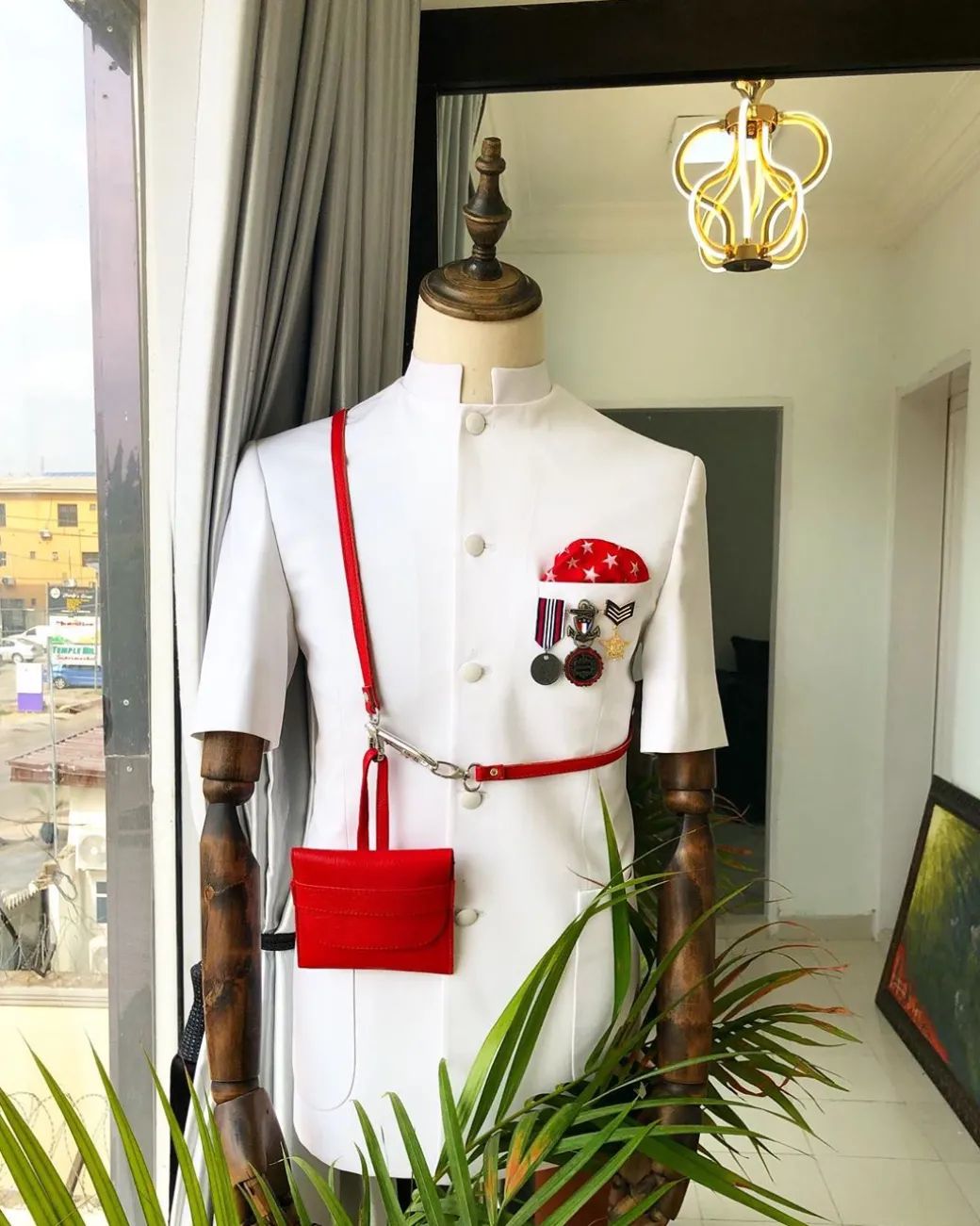 A White Bespoke Casual “French Safari” Suit