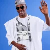 A White, Danfo Embroidery Details Agbada
