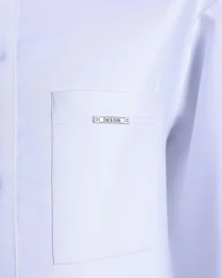 A White, front flap, floral petals, blue Swarovski buttons, long sleeve embroidery detail African senator Kaftan