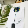 A White invisible front flap African senator kaftan native