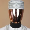A White, Metallic Wire Embroidery Detailing Hat