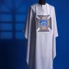 A White, “Skulls Bones” Embroidery Details Agbada