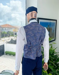 An Admiral and Skye blue pinstripe “peaky blinders” Jorgecarli Super 140’s “Board Room” notch lapel suit