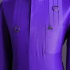 An Aesthetic purple, lengthened rectangle double side flap, 3/4 sleeve with paisley details traditional African senator kaftan native.