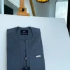 An Anchor Grey, Double Invisible Flap Flap Details African Traditional Senator Kaftan Native.