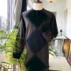 An Army Green Diamond Velvet mixed colour African kaftan Natives