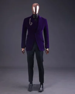 An Egg Plant Purple Velvet Shawl Lapel Tuxedo Suit