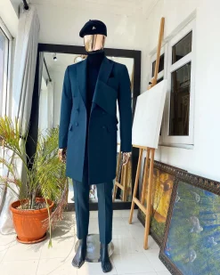 An Emerald green “Oranmiyan” trench suit