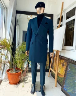An Emerald green “Oranmiyan” trench suit