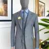 An Irish grey – “Board Room” Notch Lapel 2 Button Suit