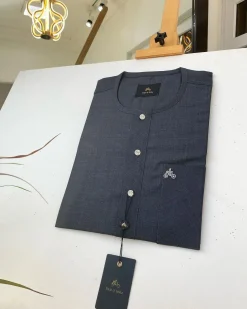 An Irish Grey African kaftan with clear view pearl Swarovski button and sokoto