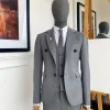 An Irish Grey Nobility Fabric – “Board Room” 2 Button Notch Lapel Suit