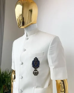 An Ivory White “French” Safari Suit