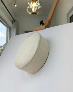 An Ivory White jacquard African Traditional Hat