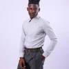 An Oxford Light Grey Business Shirt.