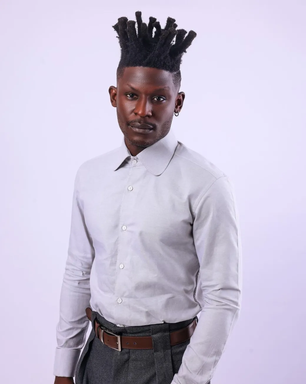 An Oxford Light Grey Business Shirt.
