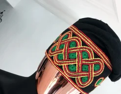 Green, Orange, Red and Yellow Embroidery Yoruba Fila/hat