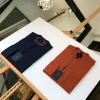 Navy Blue and Burnt Orange front flap detailing kaftan