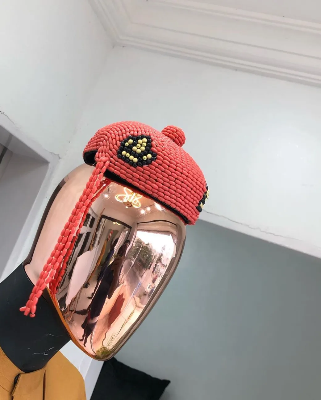 Orange Ibo Traditional Coral Beaded Wedding Royal Hats