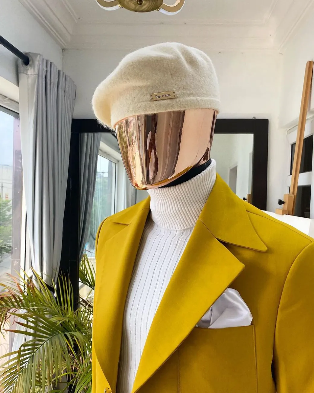 The “ Festac 77” mustard yellow 3 button safari suit