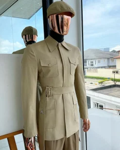 The “battle of Midway” tortilla brown, polished combat chinos suit