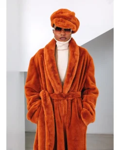 The Rust brown Overall Fur-Coat.