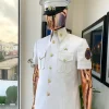 The Snow  White “Pearl Harbor” Vintage “Havana” French Safari Suit