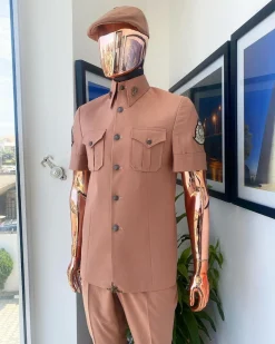The vintage “Havana” Fawn Beige French safari suit