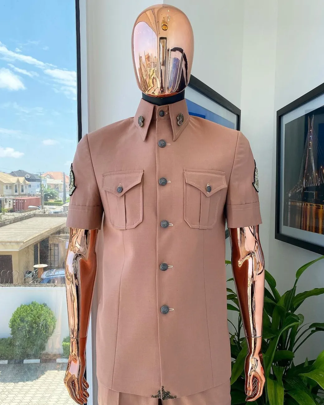 The vintage “Havana” Fawn Beige French safari suit