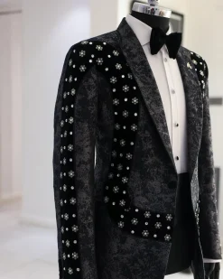 The Wrap On Black Suit 2