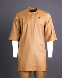 Tortilla brown 3/4 sleeve kaftan.