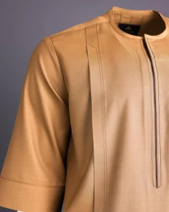 Tortilla brown 3/4 sleeve kaftan.